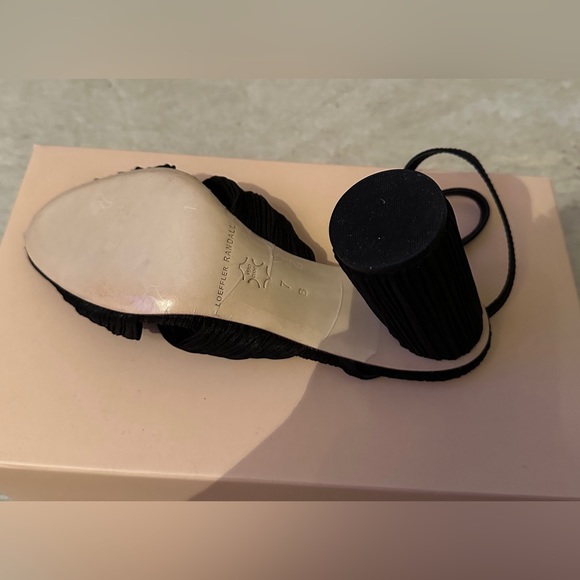 Black Loeffler Randall Reed Pleated Twisted Heel - Brand New - Picture 5 of 5